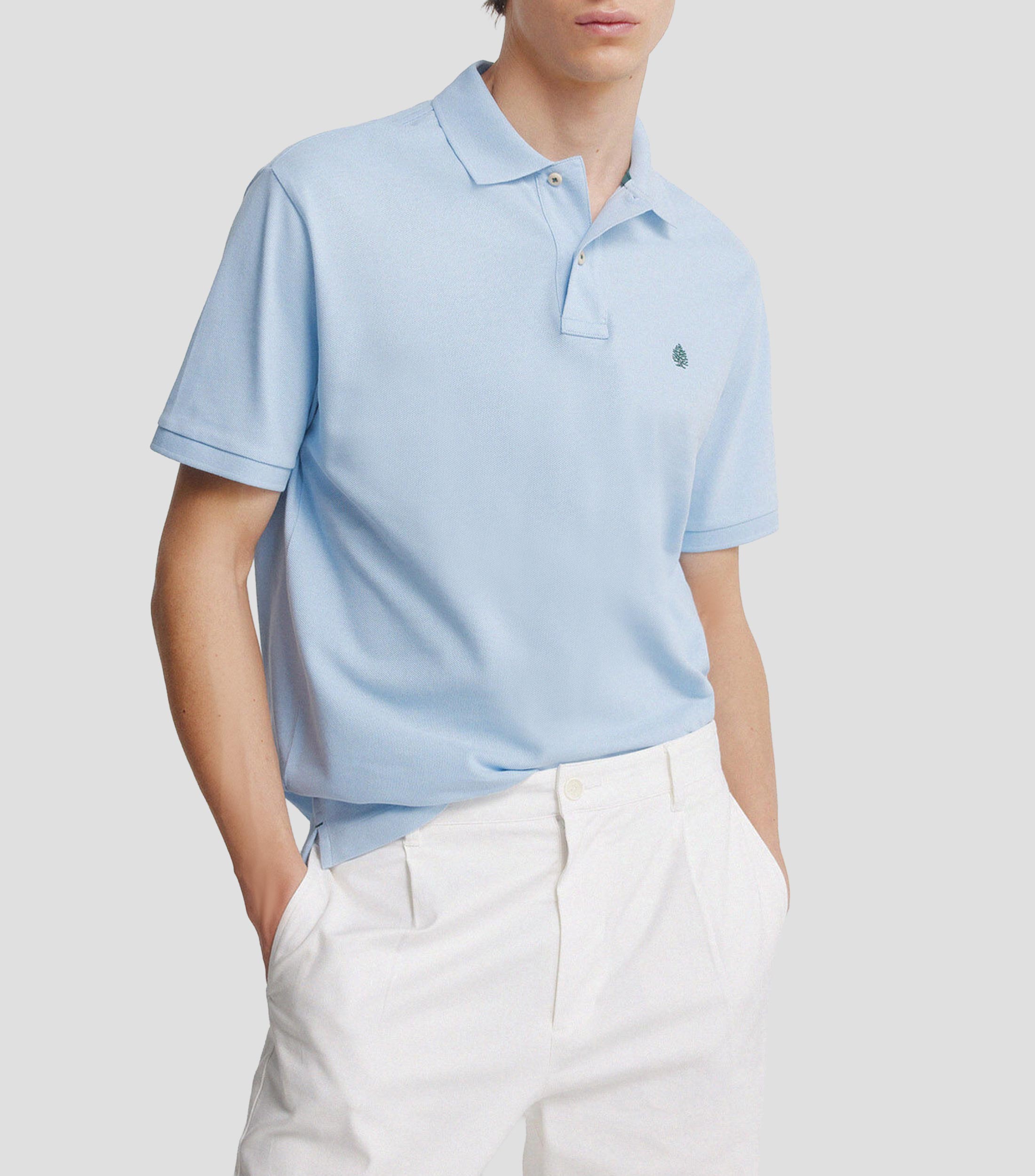 Playera tipo polo manga corta lisa Hombre